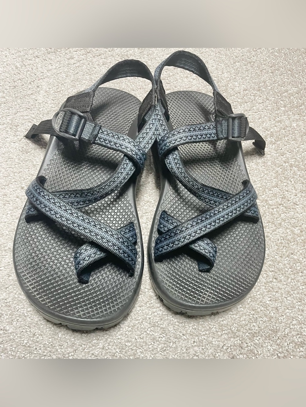 Chaco Men’s Black and Gray Webbing Sport Sandals